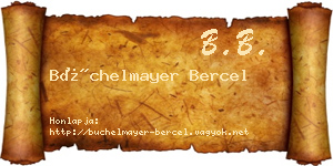 Büchelmayer Bercel névjegykártya